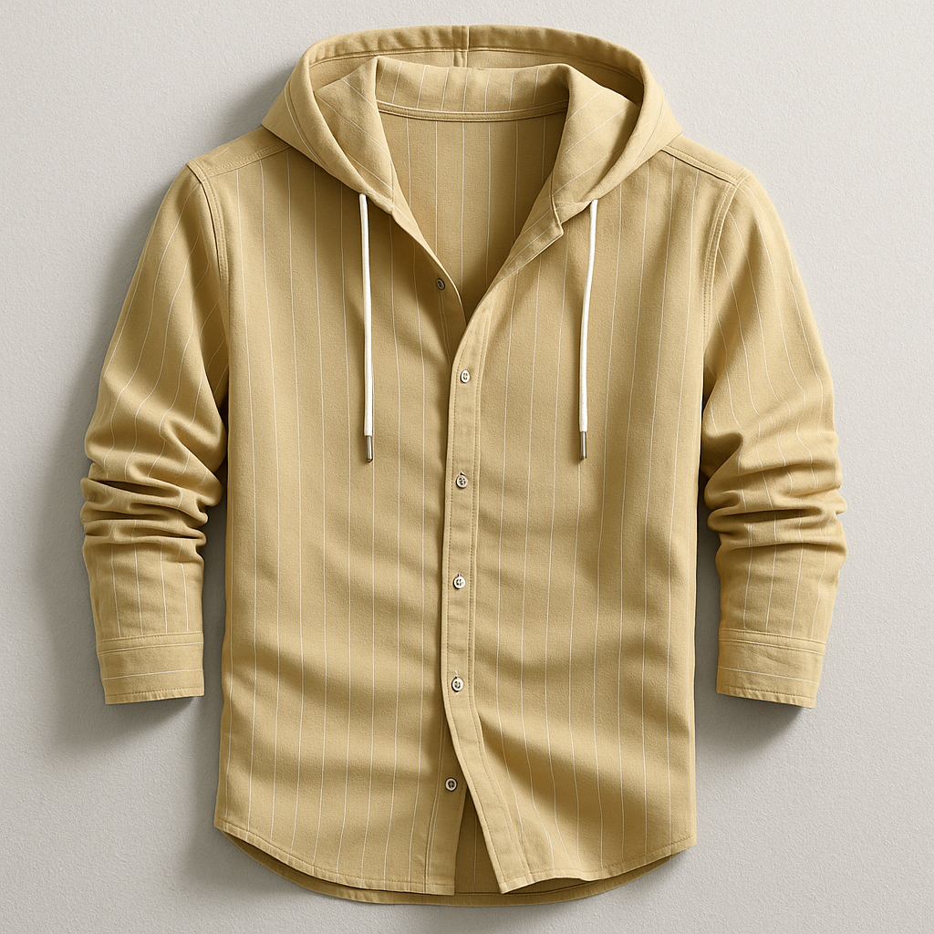 Duval Paris™ | CHEMISE DE LUXE À RAYURES AVEC CAPUCHE