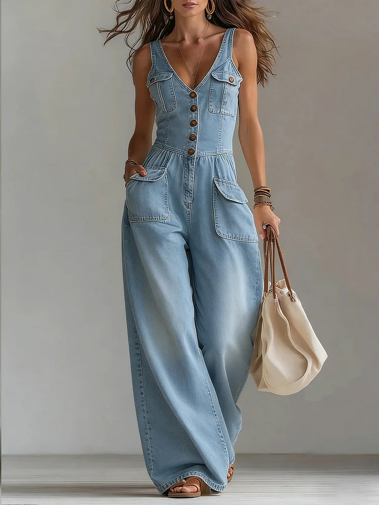 Duval Paris™ | Combinaison en denim ample