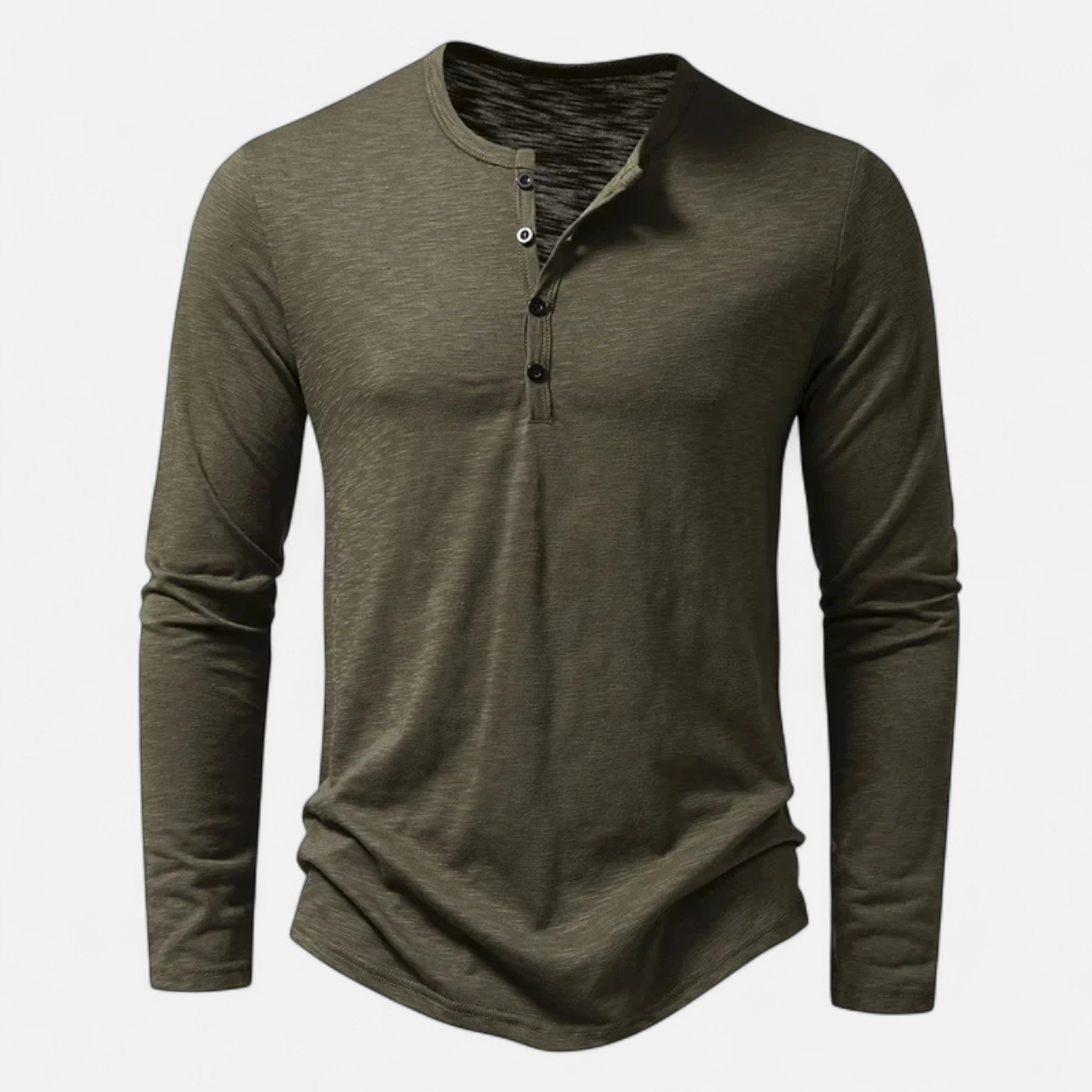 Duval Paris™ | Henley Homme Manches Longues Coton Slim Fit