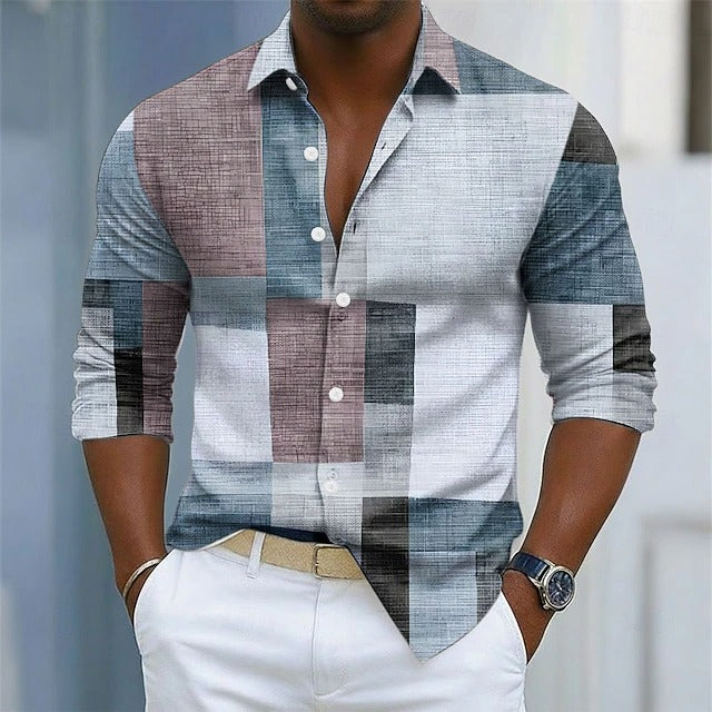 Duval Paris™ | CHEMISE GÉOMÉTRIQUE POUR HOMME