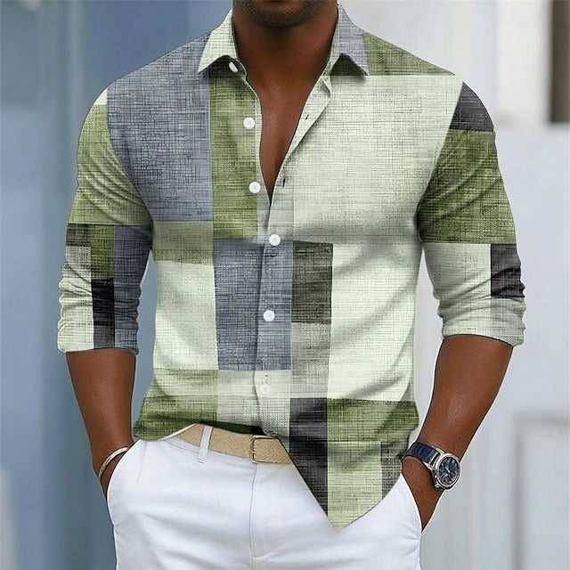 Duval Paris™ | CHEMISE GÉOMÉTRIQUE POUR HOMME