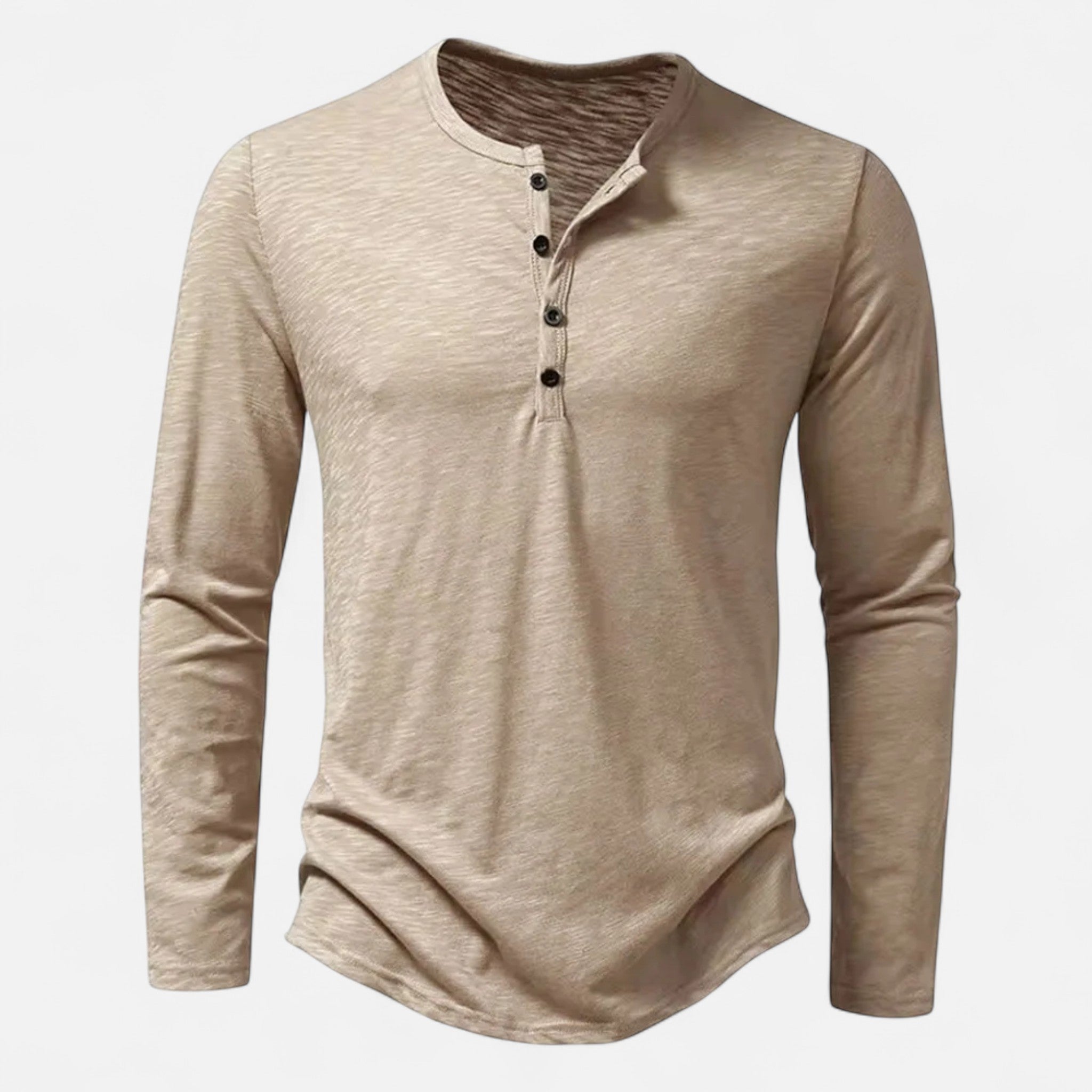 Duval Paris™ | Henley Homme Manches Longues Coton Slim Fit