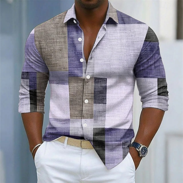 Duval Paris™ | CHEMISE GÉOMÉTRIQUE POUR HOMME