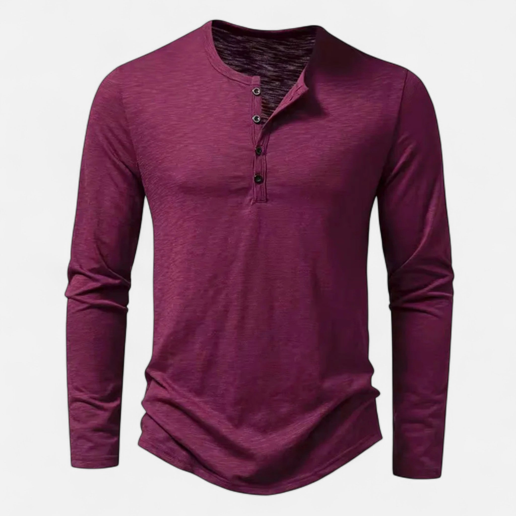 Duval Paris™ | Henley Homme Manches Longues Coton Slim Fit