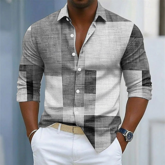 Duval Paris™ | CHEMISE GÉOMÉTRIQUE POUR HOMME
