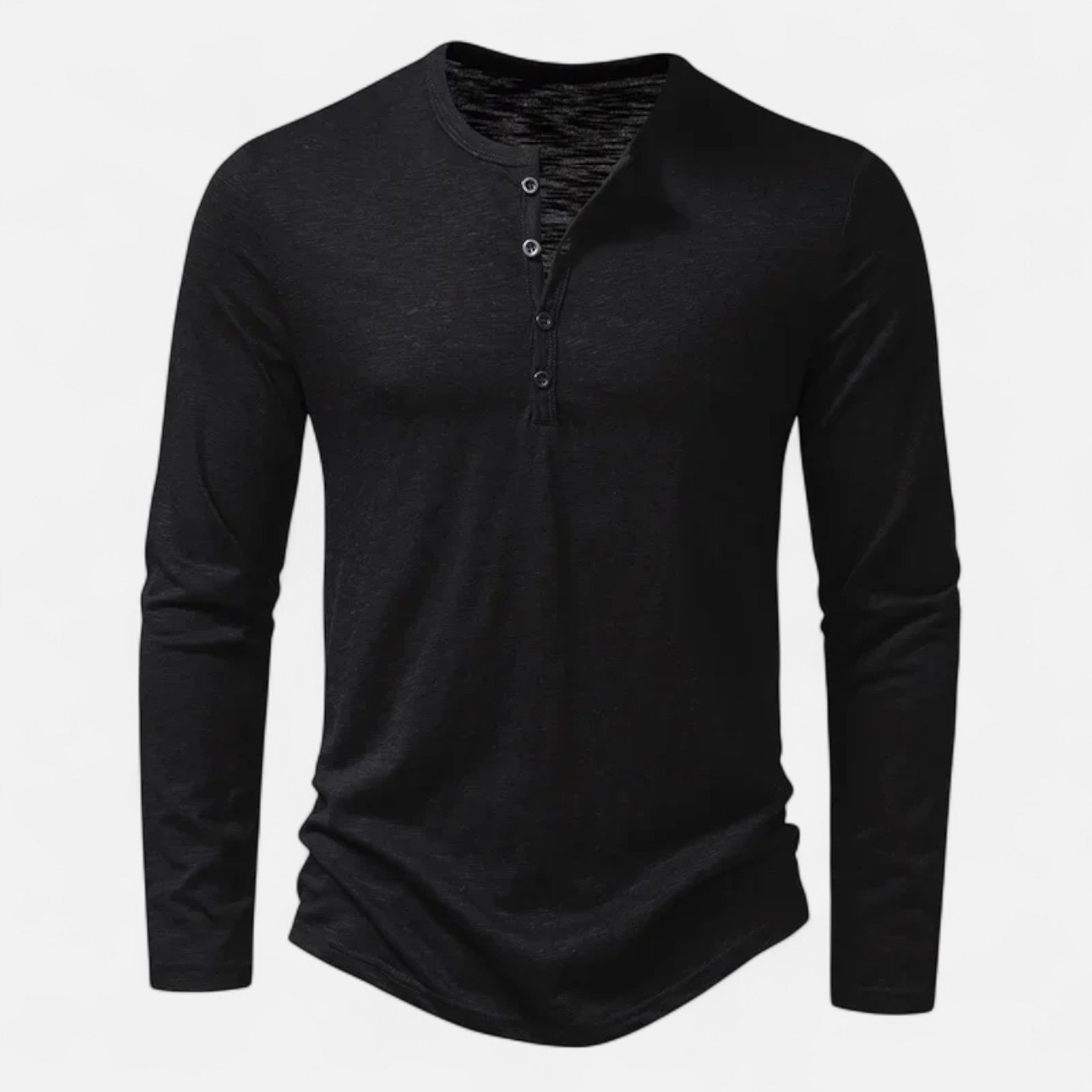Duval Paris™ | Henley Homme Manches Longues Coton Slim Fit