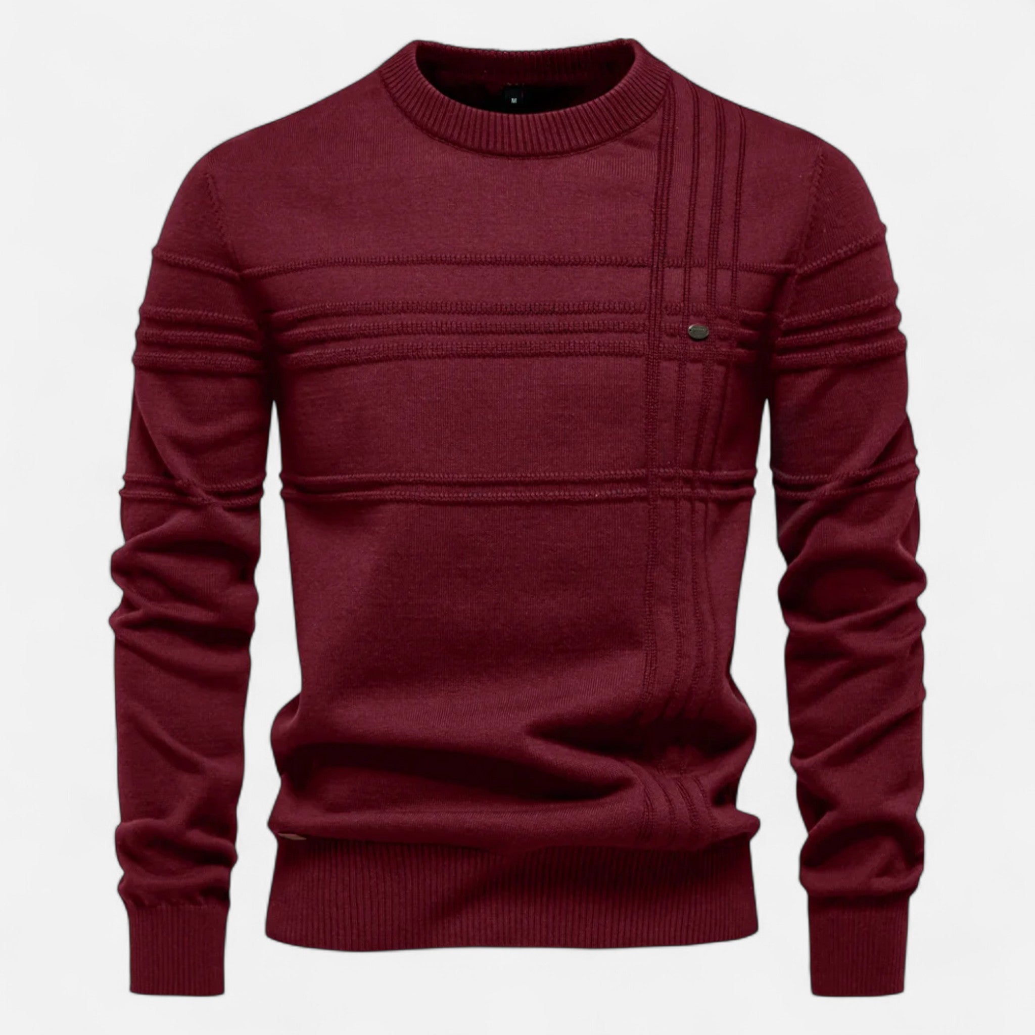 Duval Paris™ | Hugo Pull Homme Classique à Rayures en Coton Doux