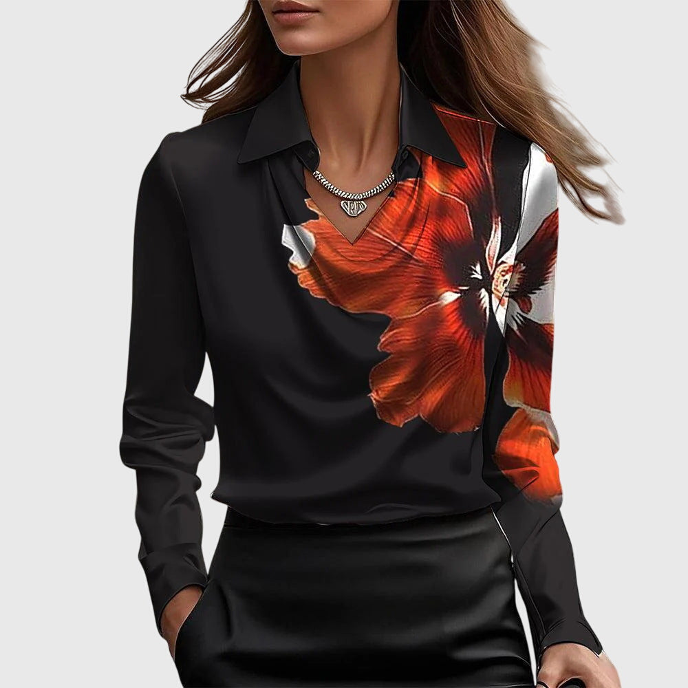 Duval Paris™ | Blouse fluide brillante