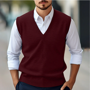 Pulls pour hommes | Sans manches à col en V | Style gilet décontracté