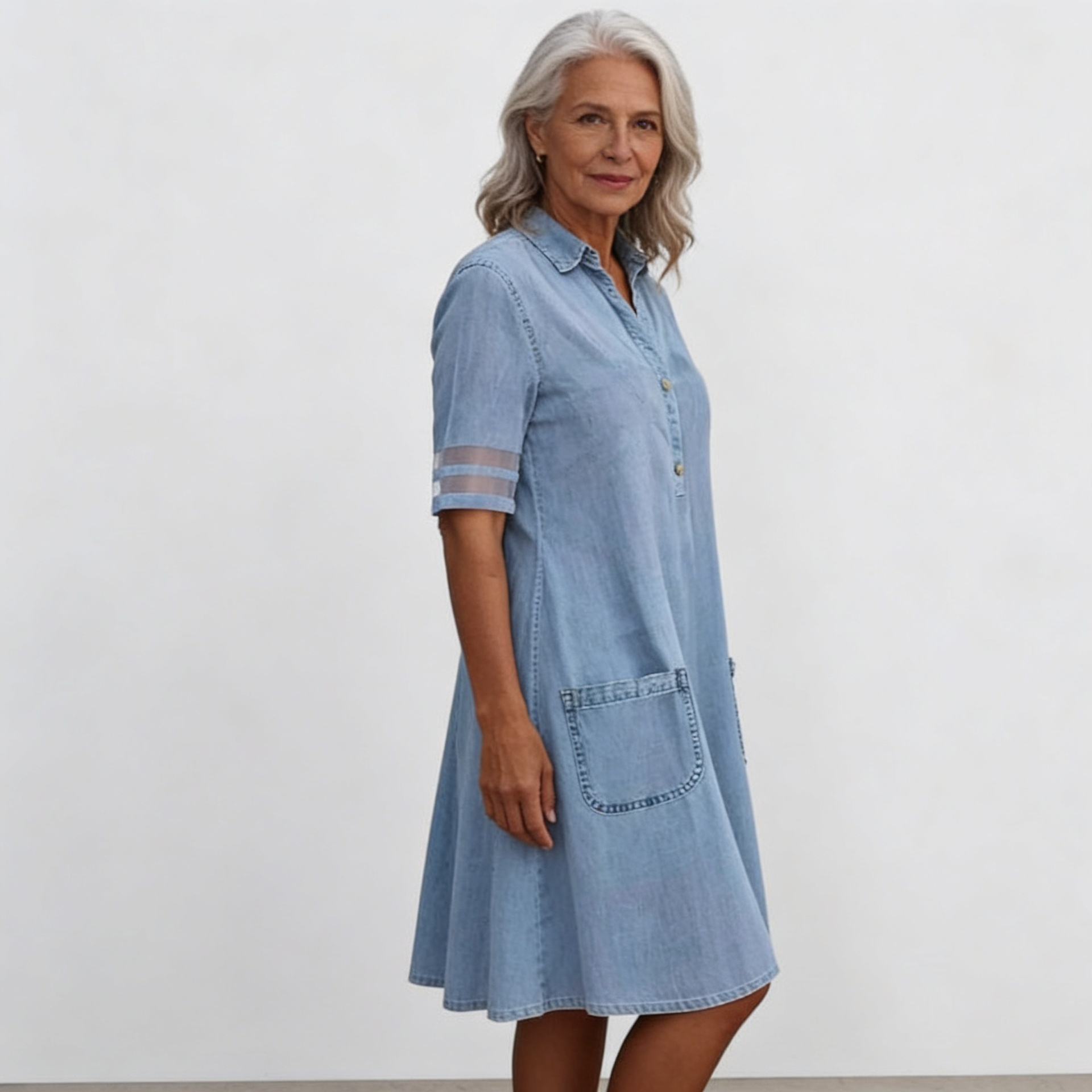 Duval Paris™ | Robe en Jean Flatteuse Salopette Imprimée Confortable