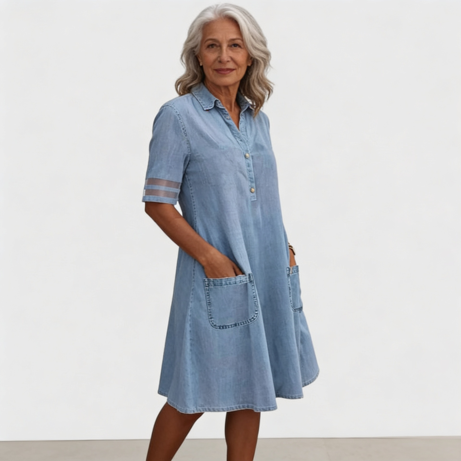 Duval Paris™ | Robe en Jean Flatteuse Salopette Imprimée Confortable