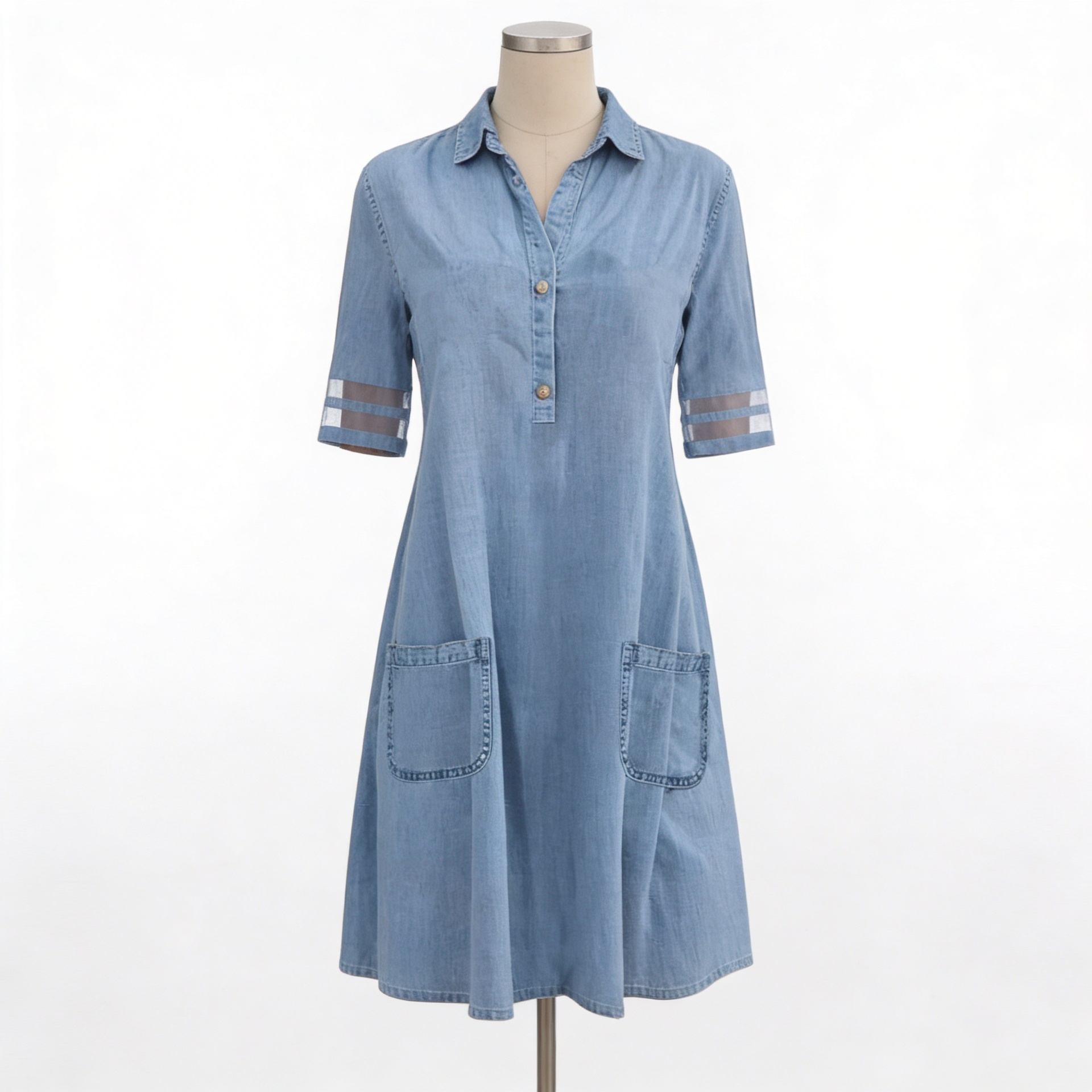 Duval Paris™ | Robe en Jean Flatteuse Salopette Imprimée Confortable