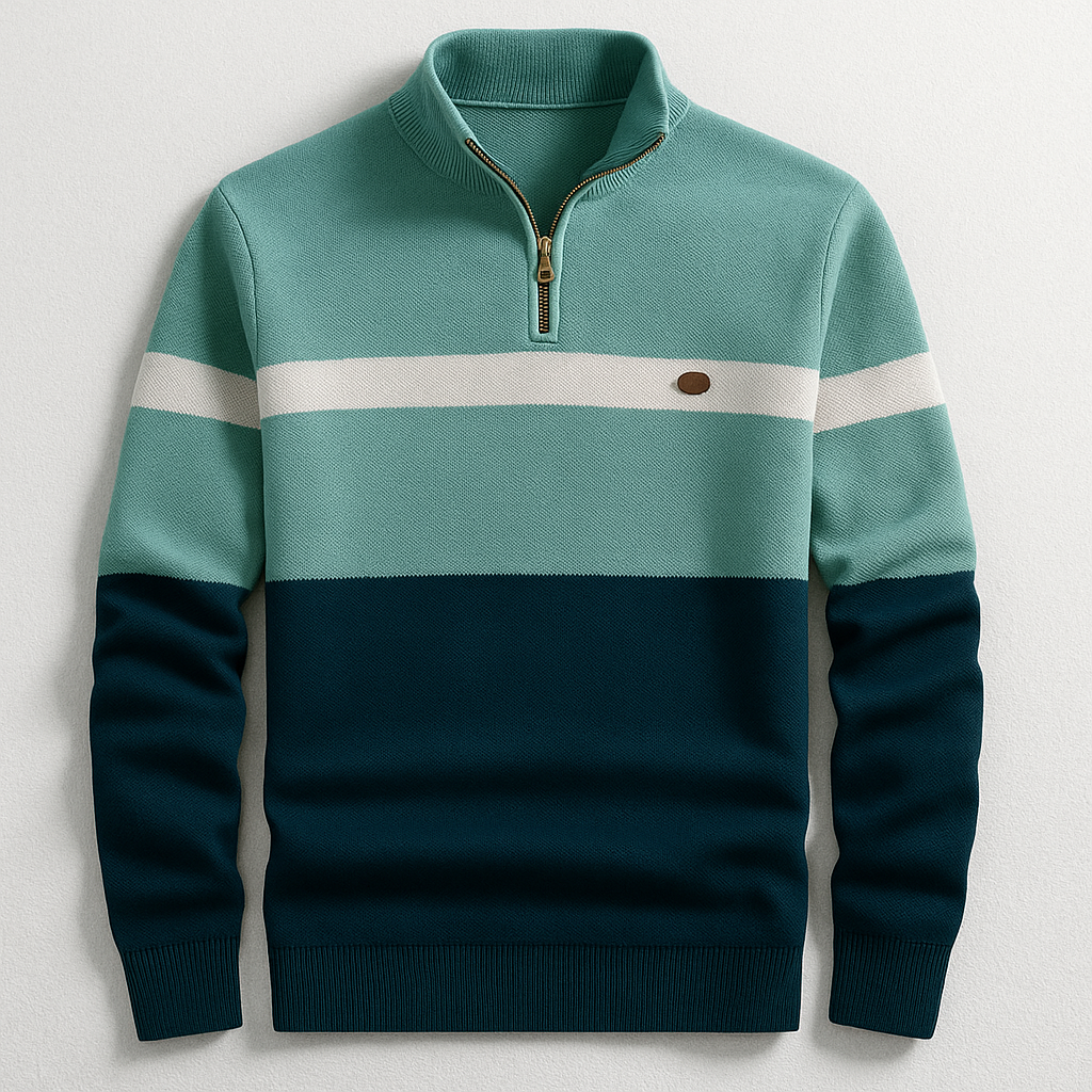 DUVAL PARIS™ | PULL HOMME AVEC ZIP AU COL