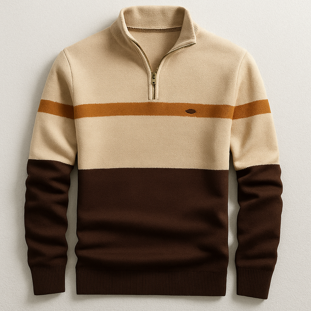 DUVAL PARIS™ | PULL HOMME AVEC ZIP AU COL