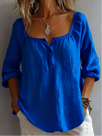 Duval Paris™ | Blouse élégante à encolure carrée