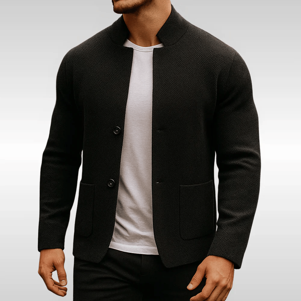 Duval Paris™ | GILET EN MAILLE TEXTURÉE POUR HOMME