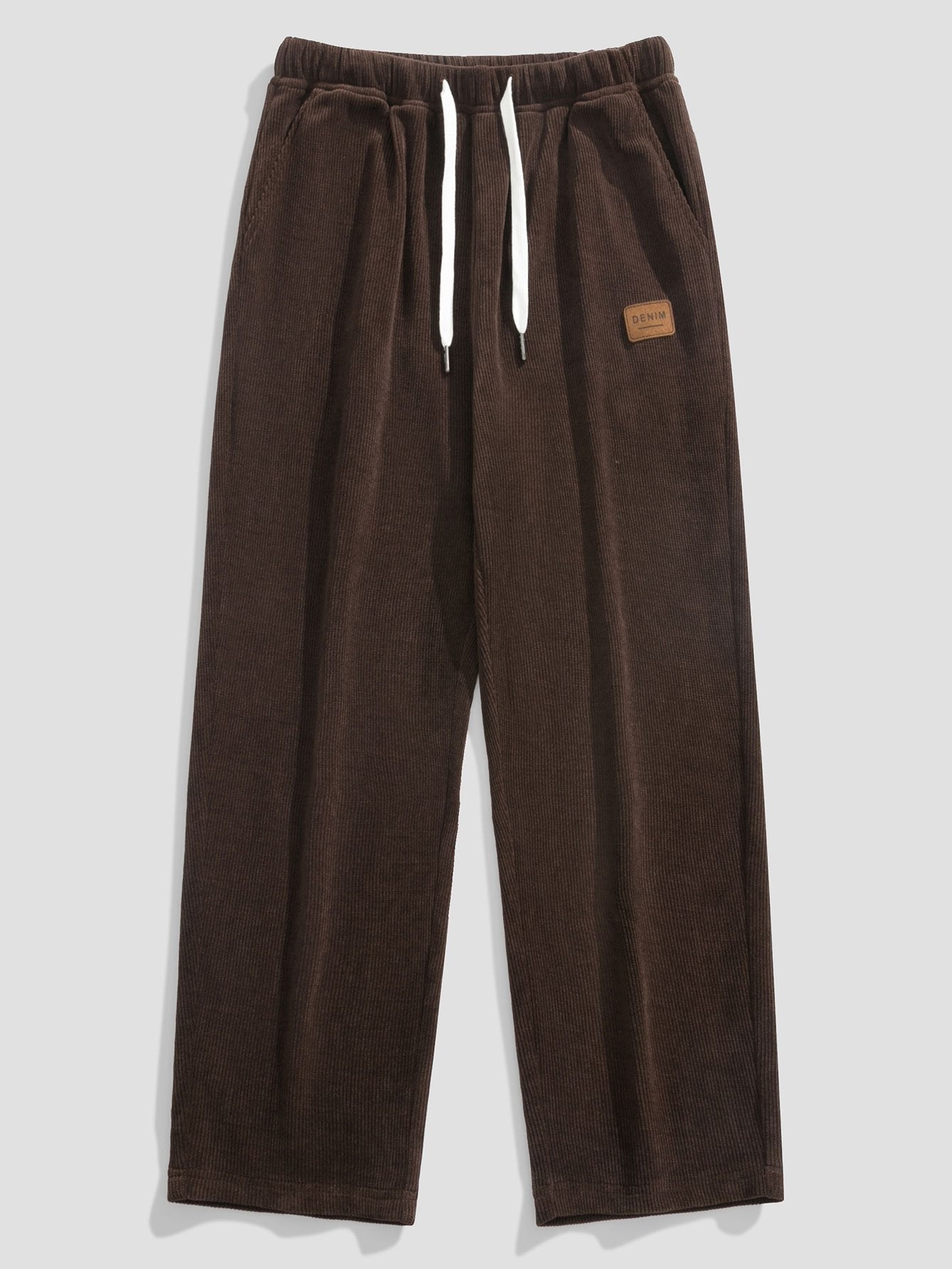 Duval Paris™ | Pantalon en velours côtelé à jambe droite