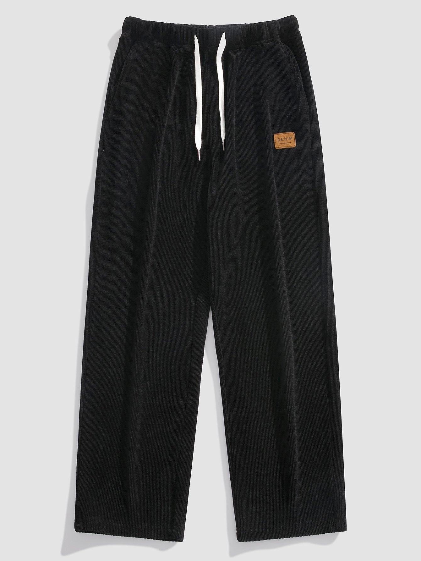 Duval Paris™ | Pantalon en velours côtelé à jambe droite