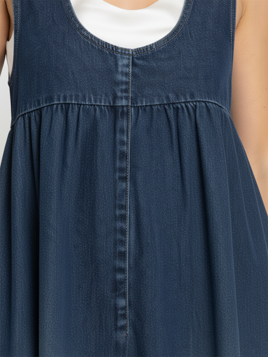 Duval Paris™ | Robe maxi en denim lavé vintage