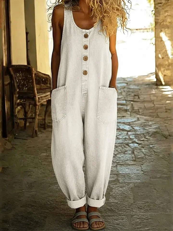 Duval Paris™ | Salopette en denim coton lavé vintage