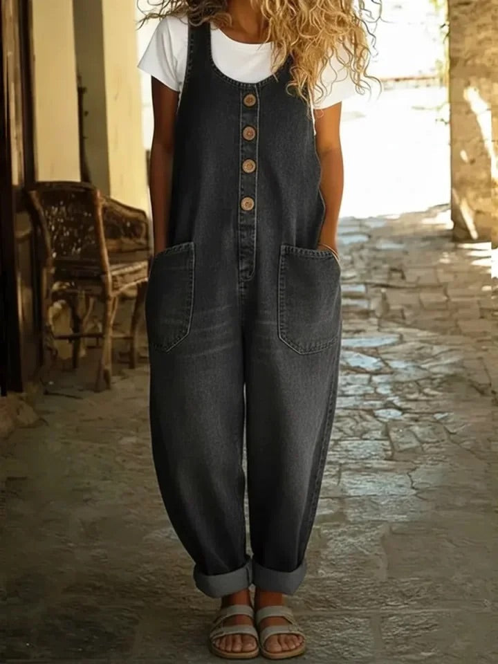 Duval Paris™ | Salopette en denim coton lavé vintage