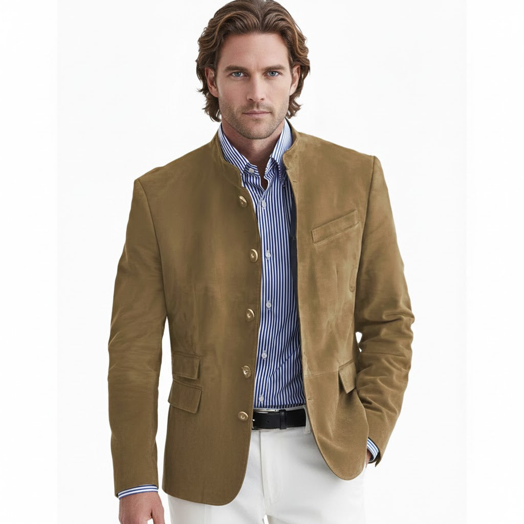 DUVAL PARIS™ | BLAZER EN DAIM POUR HOMMES
