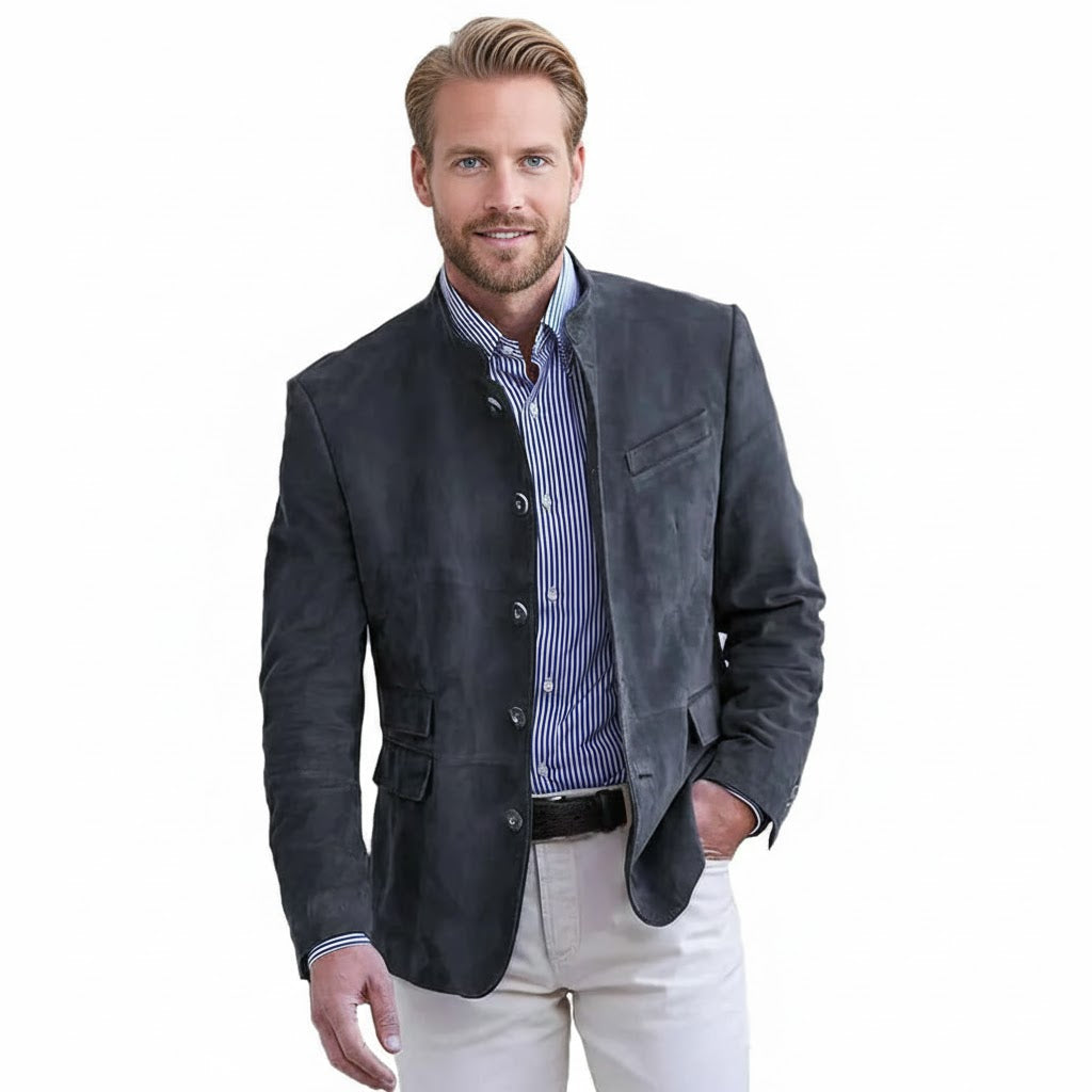 DUVAL PARIS™ | BLAZER EN DAIM POUR HOMMES